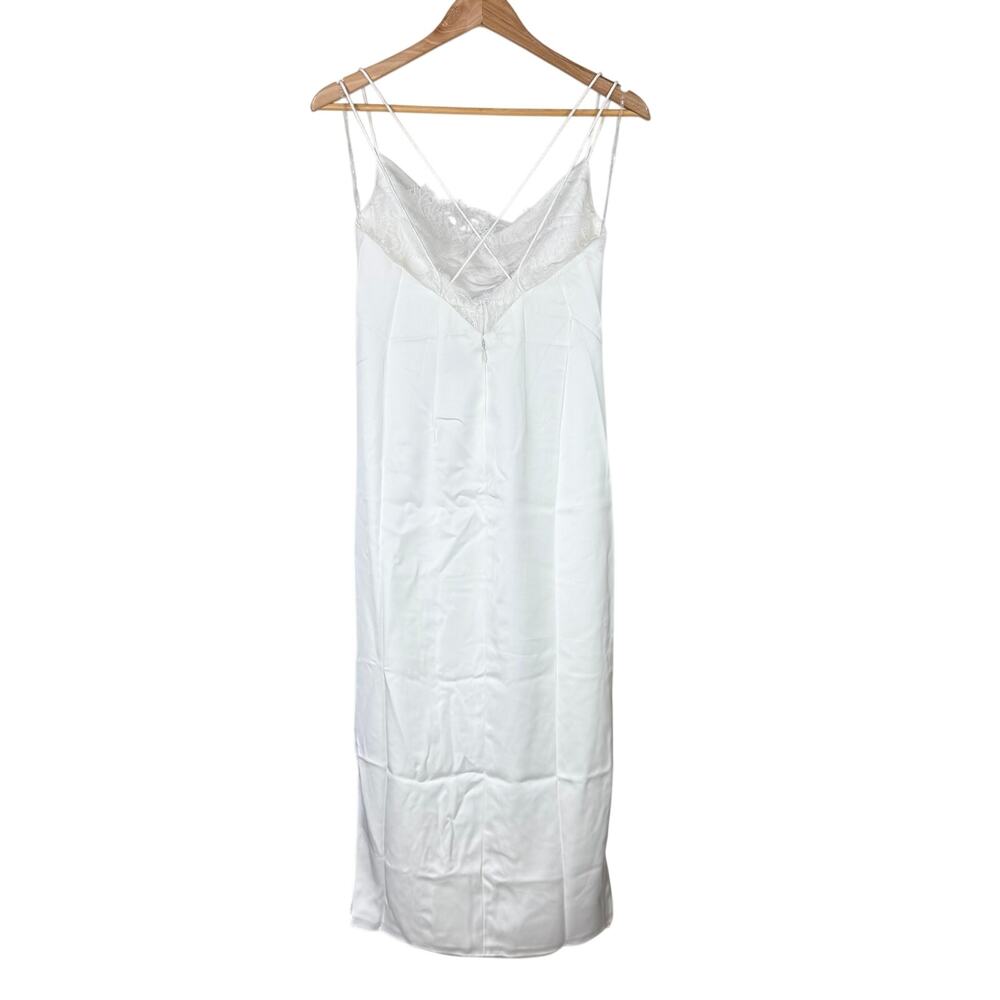 Sachin & Babi NWT Dylan Ivory Satin Lace Midi Slip Dress Size 2 Strappy Back - Picture 6 of 13
